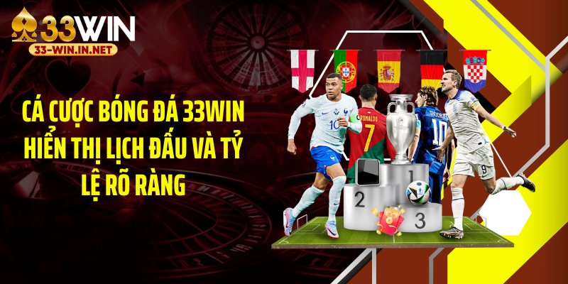 Cá cược bóng đá 33WIN hiển thị lịch đấu và tỷ lệ rõ ràng